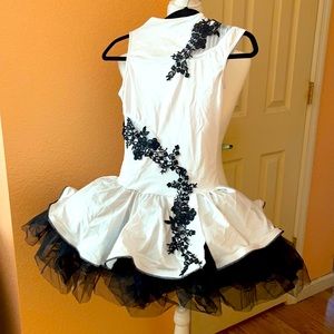 Black & White Ballerina Child Costume with embroidery